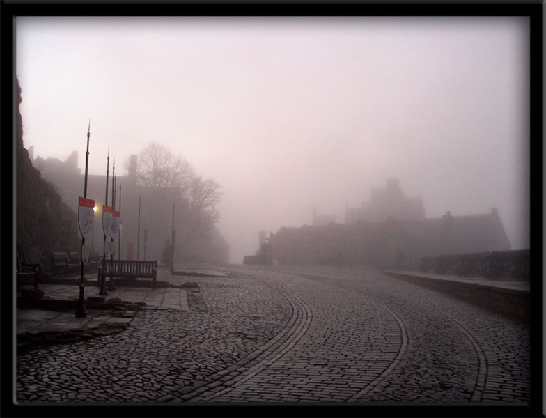    - Edinburgh, Scotland Edinburgh Castle in fog