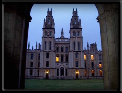    - Oxford, England All Souls college. Oxford