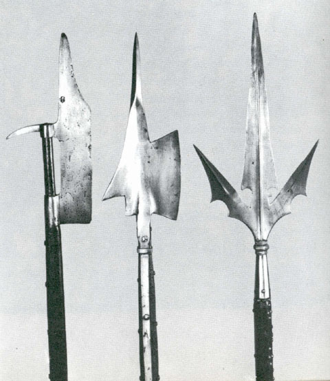   Two-Handed Weapons Halberds, Axes, Poleaxe, etc. Europe.