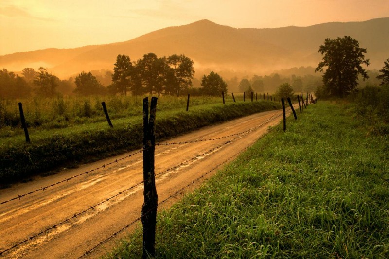   Krasa Sparks lane at sunset, cades cove, great smoky mountains national park, tennessee