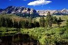   Krasa Reflections in beaver pond, boulder mountains, idaho