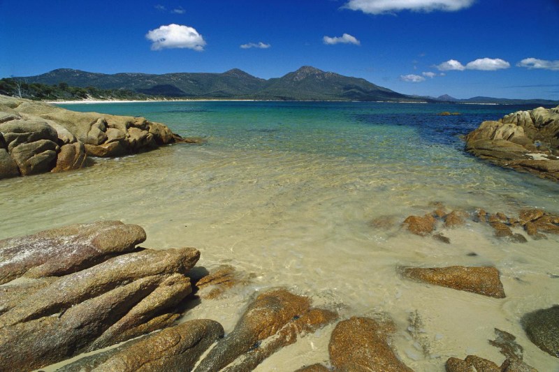   Krasa Promise bay from hazards beach, freycinet national park, tasmania, australia