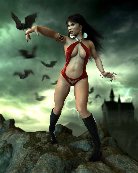   The most beautiful CG girl Vampirella