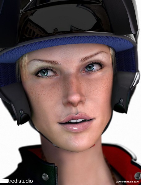   The most beautiful CG girl Biker