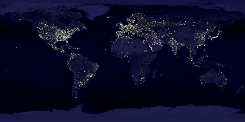   Earth from space\   Global City Lights