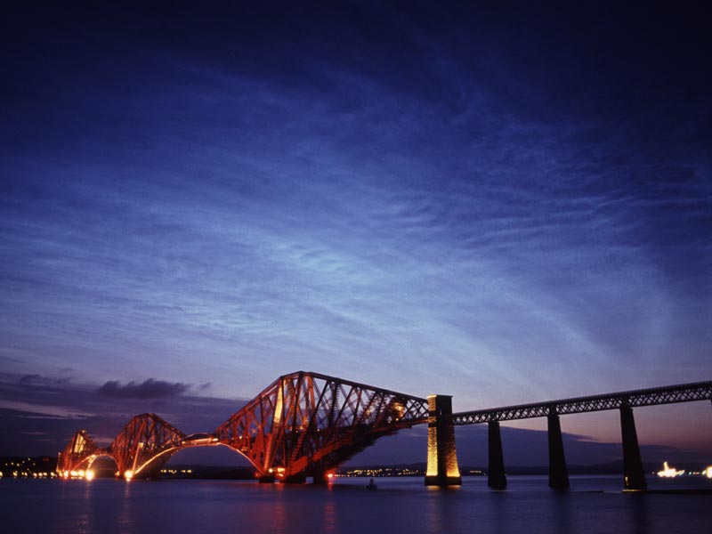     Noctilucent clouds.